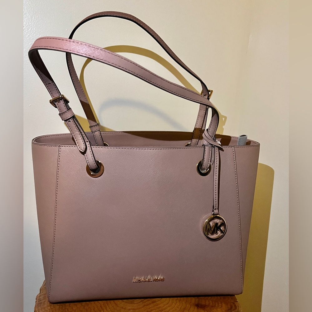 New Beautiful Michael Kors Saffiano Frame Tote Bag!
